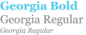UVA Children's font guidelines - Georgia