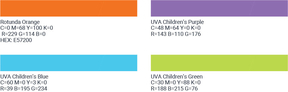 Primary Color Palette for UVA Children's 
